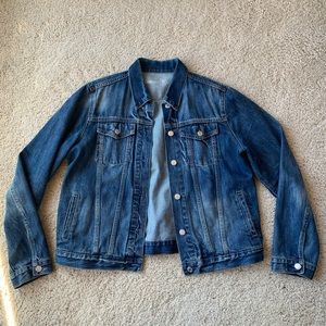 GAP Faded Dark Wash Jean Jacket